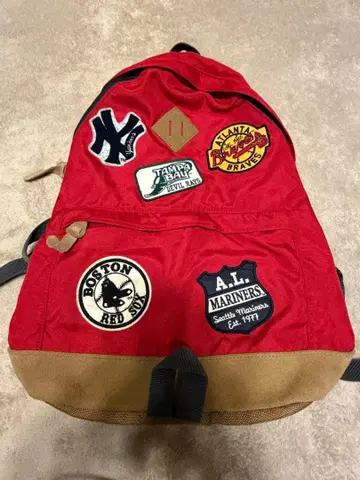 UNIQLO MLB 와펜 백팩 백팩 레드 단종 레어