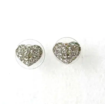 SWAROVSKI 하트형 파베 귀걸이 양쪽용