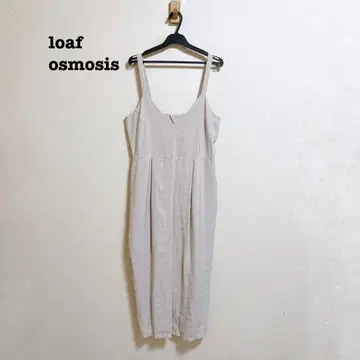loaf 오즈모시스 백 오픈 원피스 베이지