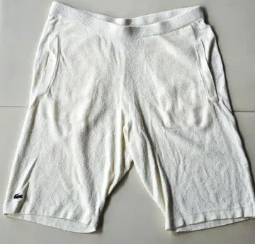 LACOSTE 파일 원단 숏팬츠 화이트 FR38