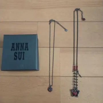 ANNA SUI 목걸이 2세트 버터플라이 퍼플 레드