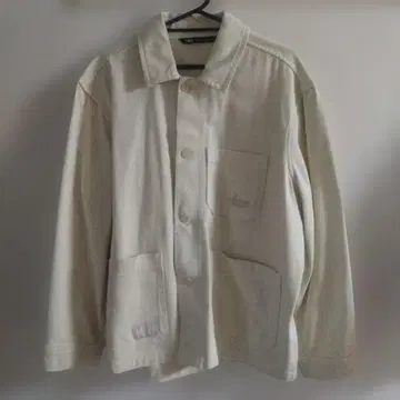 ZARA 데님 자켓 커버올 화이트 M 사이즈