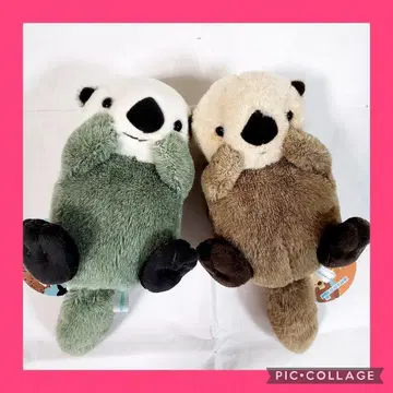 도바 수족관 랏코 포차마루 봉제 인형 키라메이 그레이 브라운 세트