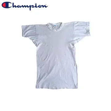 70s Champion 바터 태그 중기 빈티지 무지 티셔츠 USA제