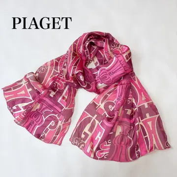 피아제 PIAGET 실크 100 스카프 직사각형 액세서리 패턴 핑크