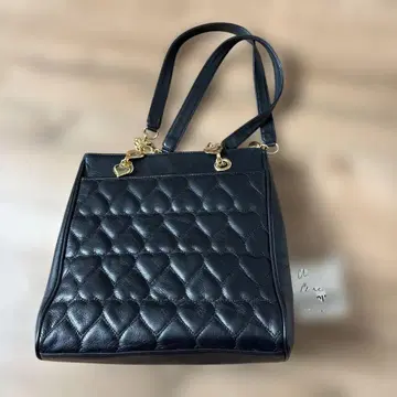 MOSCHINO 하트 퀼팅백 소가죽 천연 가죽 모스키노