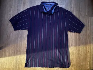 TOMMY HILFIGER 스트라이프 피케 셔츠 네이비
