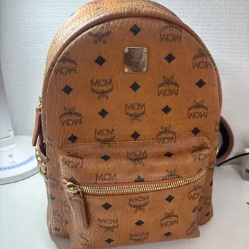 [ 새상품급 ] MCM 백팩 백팩 스터드 코냑 s사이즈