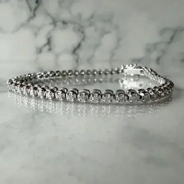 다이아 테니스 팔찌 다이아몬드 1.55ct WG 화이트 골드
