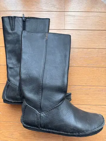Clarks ORIGINALS 가죽 롱 부츠 블랙 UK5D
