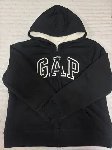 GAP 보아 안감 집업 후드티 블랙