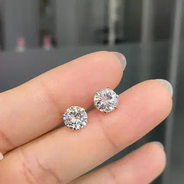 PT 2ct 다이아몬드 귀걸이 감정 포함 새상품