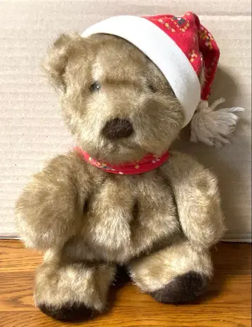 80년대 빈티지 산애로우 곰 쿠마산타 크리스마스 봉제 인형 당시 물품