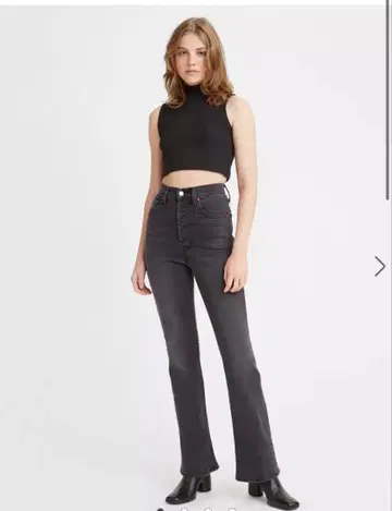 Levi's Ribcage Bootcut Jeans 블랙