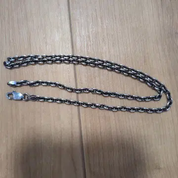 실버 925 훈증 체인 목걸이 너비 3.5mm 길이 45cm