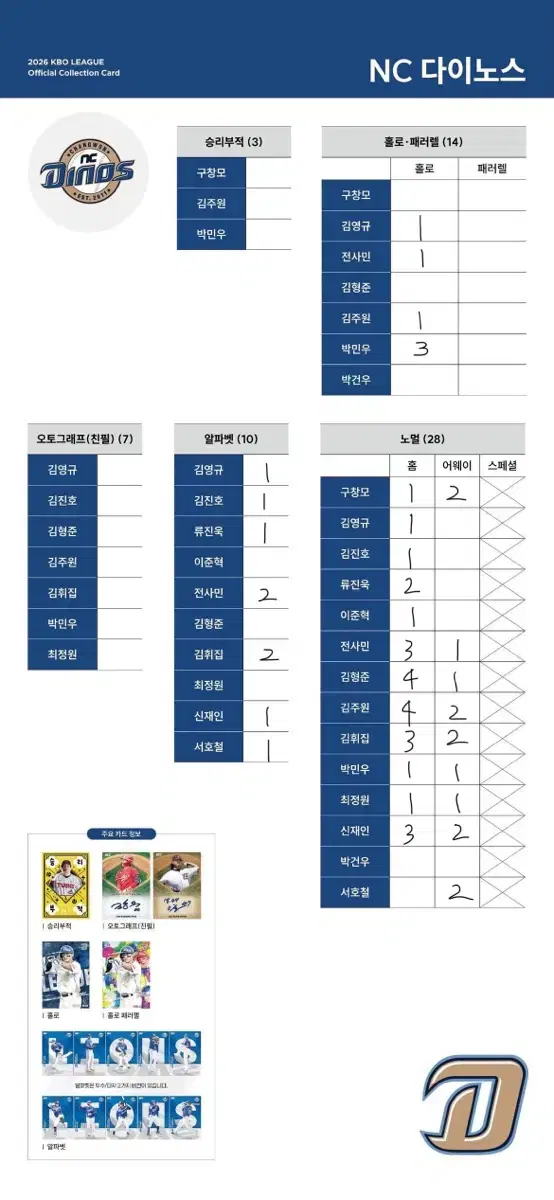 26 kbo카드 승리부적 홀로패러렐 대량 판매 교환 (문현빈 이재현 등)