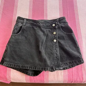 ZARA 데님 스코트 블랙 S 새상품급