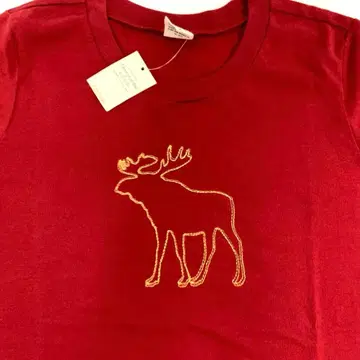 빈티지 새상품 Abercrombie & Fitch 반팔 T셔츠 레드 M
