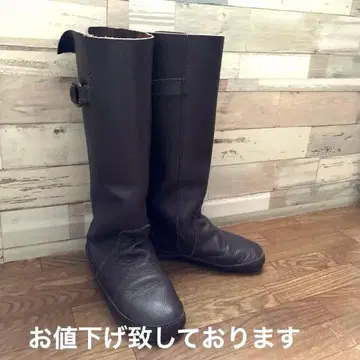 new basic 롱 부츠 다크 브라운 천연 가죽 새상품급