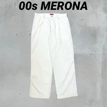 00s MERONA 치노 팬츠 화이트 투 턱 화이트 팬츠 W32 L30
