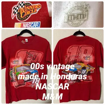 빈티지 00s NASCAR M&M's 남성용 M 티셔츠 카일 부시