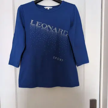 LEONARD SPORT 로고 프린트 티셔츠 블루 38