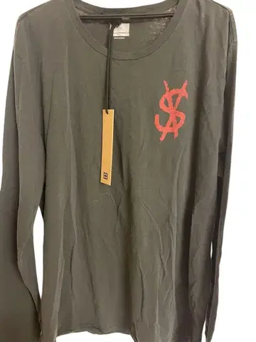 KSUBI 스비 $그래픽 롱 슬리브 XL 택 포함 새상품 차콜