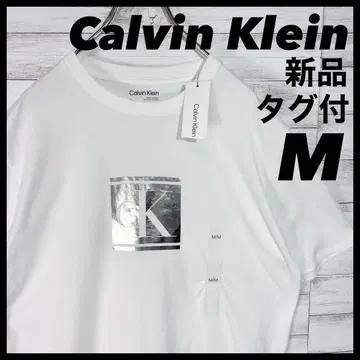Calvin Klein 택 포함 새상품 CK 로고 T셔츠 반팔 M 화이트