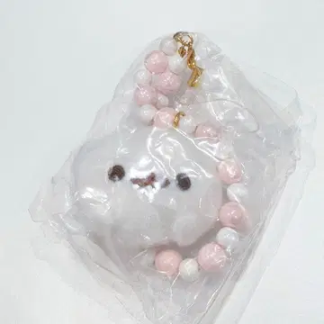 포메라니안 모찌 봉제 인형 참 달린 비즈 스트랩 가챠 시라타마