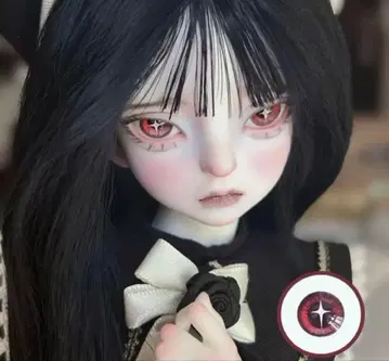 해외 딜러님 제작 레진 아이 수지제 아이 14mm 빨간색 레드 십자가
