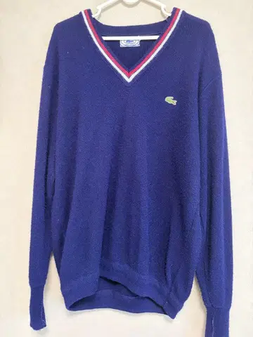 IZOD LACOSTE V넥 니트 스웨터 네이비