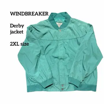 windbreaker 더비 자켓 터콰이즈 블루 구제 의류 vintage