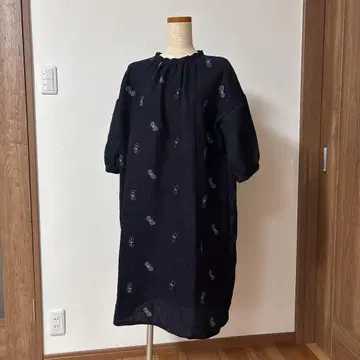 미나 페르호넨 choucho 와플 원단 원피스 핸드메이드