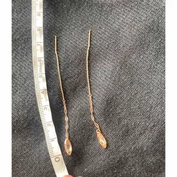새상품급 K10 핑크 골드 귀걸이 체인 귀걸이 아메리칸 귀걸이