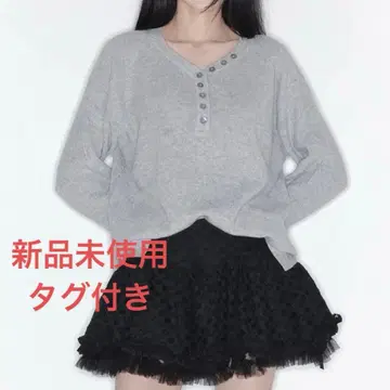 [세일 중] thetis BUTTON BOXY WAFFLE KNIT