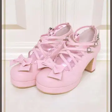 baby 허니 크로스 신발 핑크 angelic pretty