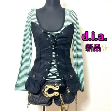 d.i.a 새상품 레이스업 상의 보더