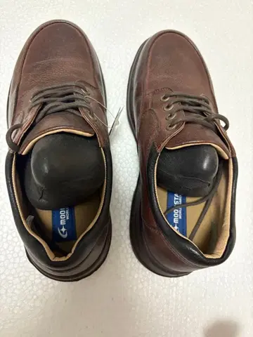 Moonstar World March 가죽 워킹화 브라운