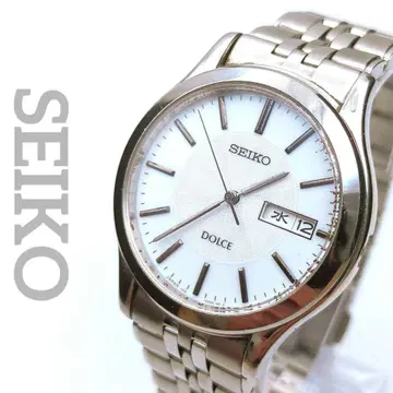 작동품 SEIKO 돌체 남성용 솔라 V158-0AC0 정품 벨트