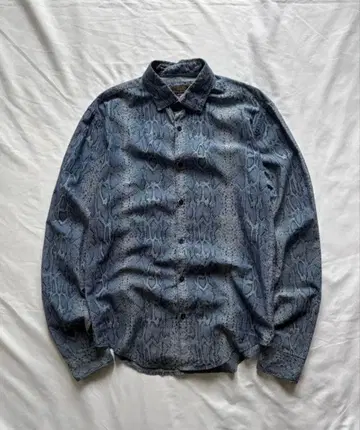 ZARA MAN 파이썬 패턴 긴팔 셔츠