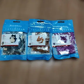 nanoblock 포켓몬 3종 세트 카비곤 이브이 겐가