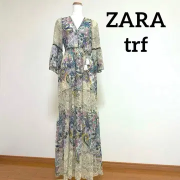 ZARA 자라 롱 원피스 에스닉 쉬폰 trf 티어드