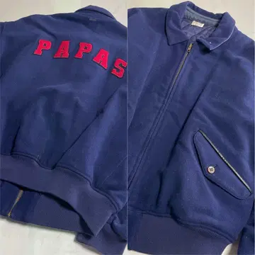 파파스 램스울 봄버 자켓 바시티 자켓 뒷면 로고 충전솜 L~XL