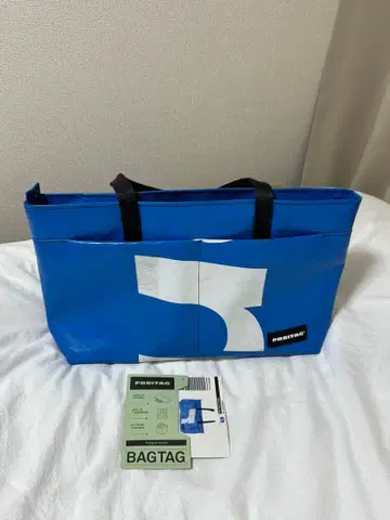 FREITAG 토트백 블루 화이트