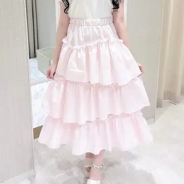 [ 미사용 새상품 ] evelyn 롱 스커트 핑크 양산