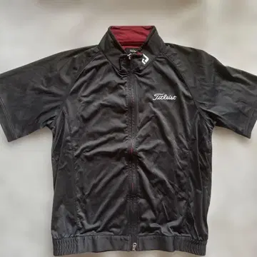 Titleist 반팔 지퍼 자켓 L 블랙 골프웨어 남성용