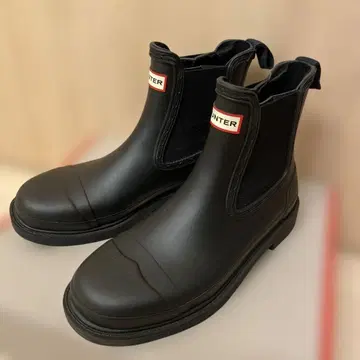 HUNTER 명령어 첼시 부츠 24cm 블랙 레인부츠 박스 포함