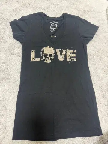 오피움 소사이어티 스컬 V넥T셔츠 큐빅 블랙 SM