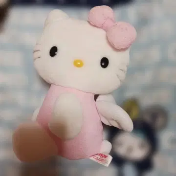 레어 레트로 귀여운 Kitty 천사 봉제 인형 핑크