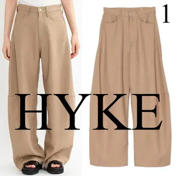 HYKE 25SS OXFORD BARREL LEG JEANS 배럴 레그